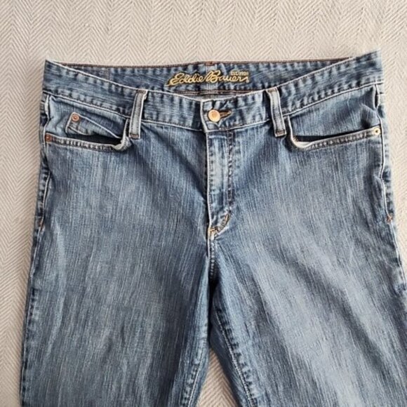 Eddie Bauer Jeans Women's Size 12R (34x30) Med Wash Bootcut Stretch Item# 2871 - Picture 11 of 16